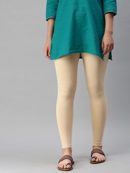 De Moza - Ivory Ankle Length Churidar Leggings