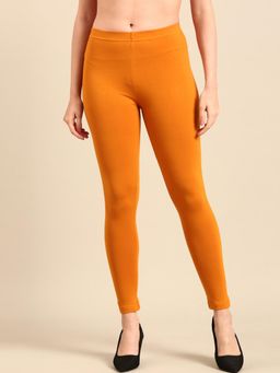 De Moza - Mustard Ankle Length Churidar Leggings