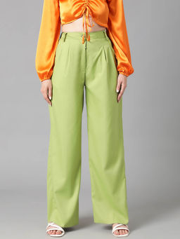 KOTTY - Womens Cotton Blend Straight Fit Trousers