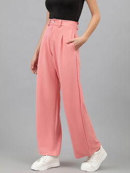 KOTTY - Womens Polyester Blend Straight Fit Trousers