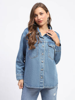 Madame - Blue Button Down Denim Jacket