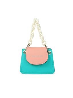 London Rag - Round Flap Mini Statement Bag in Blue