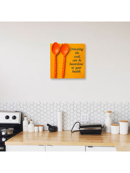 eCraftIndia - "Criticising The Cook Can Be Hazardous To Your Health" Kitchen Theme Wall Hanging