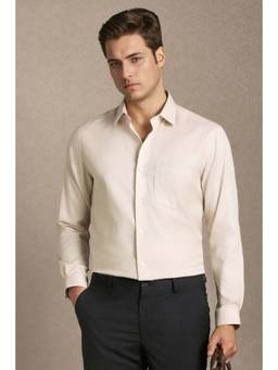 Louis Philippe - Men Pink Cotton Full Sleeves Shirt