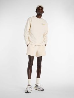 New Balance - Men Beige Cotton Full Sleeves T-Shirt