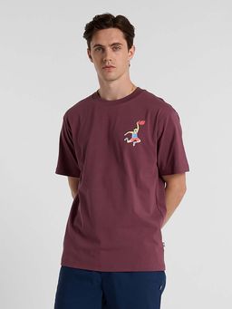 New Balance - Men Purple Cotton Half Sleeves T-Shirt