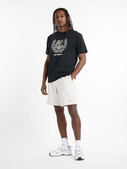 New Balance - Men Black Cotton Half Sleeves T-Shirt