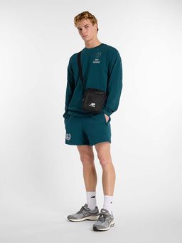 New Balance - Men Blue Cotton Full Sleeves T-Shirt