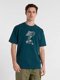 New Balance - Men Blue Cotton Half Sleeves T-Shirt