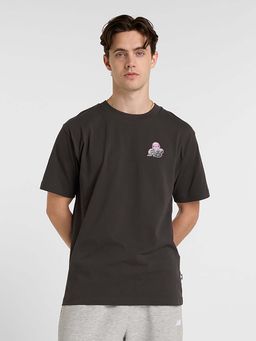 New Balance - Men Black Cotton Half Sleeves T-Shirt