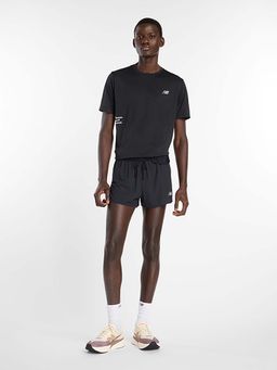 New Balance - Men Black Cotton Half Sleeves T-Shirt