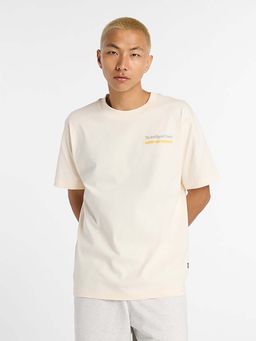New Balance - Men Beige Cotton Half Sleeves T-Shirt