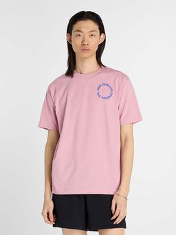 New Balance - Men Pink Cotton Half Sleeves T-Shirt