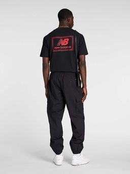 New Balance - Men Black Cotton Half Sleeves T-Shirt