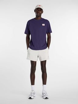 New Balance - Men Purple Cotton Half Sleeves T-Shirt