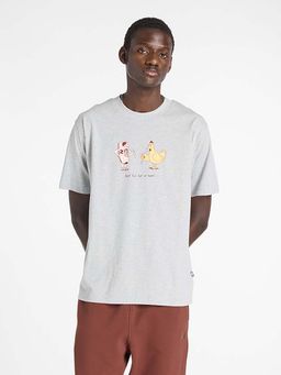 New Balance - Men Grey Cotton Half Sleeves T-Shirt