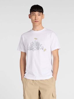 New Balance - Men White Cotton Half Sleeves T-Shirt
