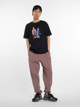 New Balance - Men Black Cotton Half Sleeves T-Shirt