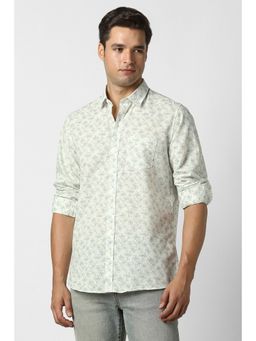 Peter England - Men White Cotton Full Sleeves Shirt