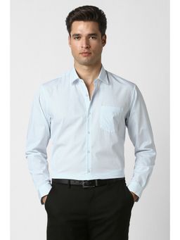Peter England - Men Blue Cotton Full Sleeves Shirt