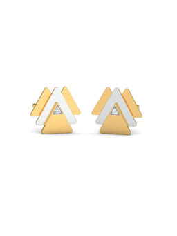 KuberBox - Tipsy Triangle Earrings 14K Gold