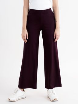 FableStreet - Livin Air Wide Leg Pants - Maroon