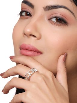 Mitali Jain - Ludic Silver Modern Statement Ring