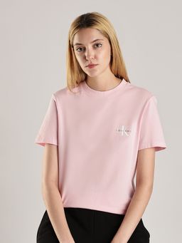 Calvin Klein - Pink Cotton Solid Regular Fit T-Shirt