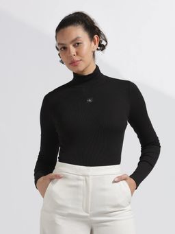 Calvin Klein - Black Cotton Solid Regular Fit T-Shirt