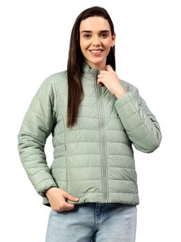Cantabil - Women's Pista Green Reversible Casual Jacket