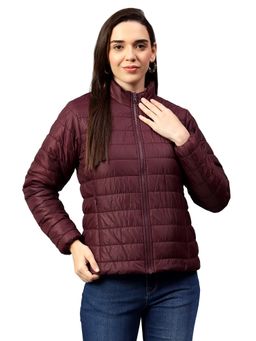 Cantabil - Women's Wine Reversible Casual Jacket
