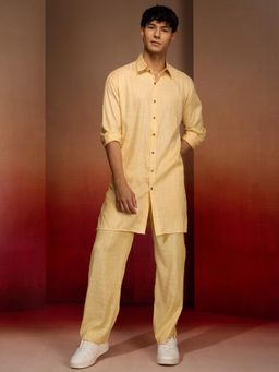 Vastramay - Yellow Checks Kurta & Pant
