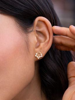 Shaya by CaratLane - Twilight Walk Earrings In Gold Plated 925 Silver