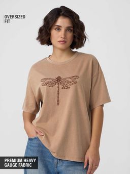 The Souled Store - Originals: Dragonfly Peace Women Oversized T-Shirt