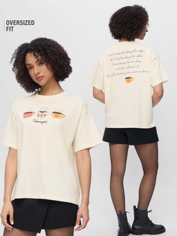 The Souled Store - Official Gilmore Girls: Coffee Cups Women Oversized T-Shirt