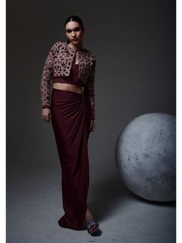 Orthodox - Crimson Fold Wine Skirt