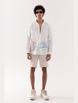 PAARSH - Men Ivory Mt Fuji Shirt