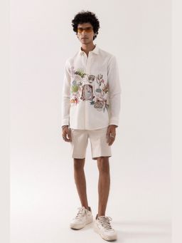 PAARSH - Men Ivory Mexican Shirt