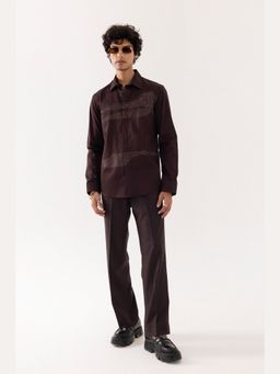 PAARSH - Men Brown Ladder Shirt