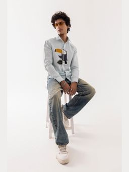 PAARSH - Men Blue Toucan Shirt