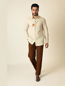 PAARSH - Men Beige Deer Shirt