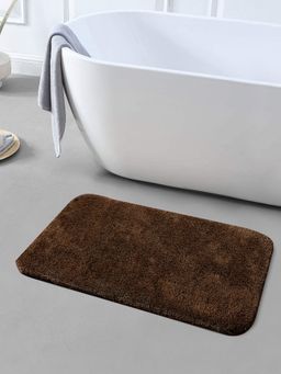 OBSESSIONS - Super Soft Anti Skid Polyester Bathmat - Chocolate