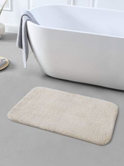 OBSESSIONS - Super Soft Anti Skid Polyester Bathmat - Cream