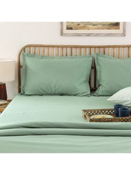 House This - Sage Fitted Bedsheet Set Green (Single)