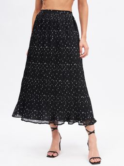 Kibo - Black Polyester Skirt For Women