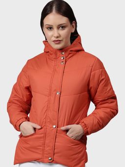 Campus Sutra - Orange Solid Jacket