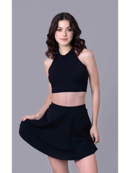 Keepfit - Women Black Polyester Top with Bottom
