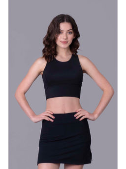 Keepfit - Women Black Polyester Top with Bottom