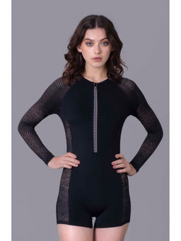 Keepfit - Women Black Polyester Swimsuit