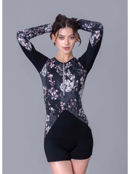 Keepfit - Women Black Polyester Swimsuit